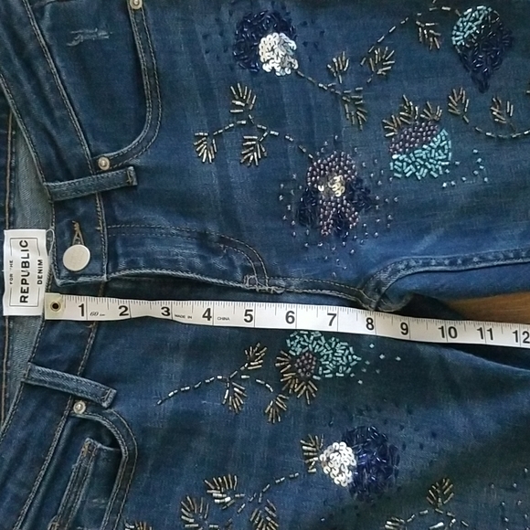 For the Republic Denim Embellished Designer Jeans - Picture 9 of 13